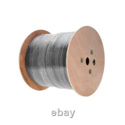 1000FT CAT6 Outdoor Ethernet Cable UTP 23AWG Direct Burial UV Rated Solid Wire