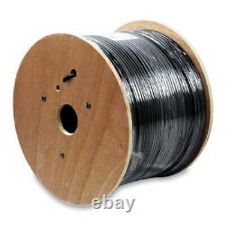 1000Ft CAT6 FtP Direct Burial Shielded Outdoor Cable Black