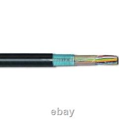 1000' 22 AWG 6 Pairs Aluminum Shield PE89 Telephone Direct Burial Cable Black