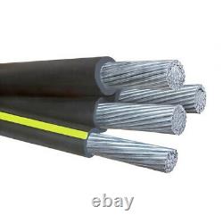 1000' Earlham 4/0-4/0-4/0-4/0 Quadruplex Aluminum URD Direct Burial Wire 600V