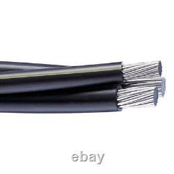1000' Pratt 250-250-3/0 Triplex Aluminum URD Direct Burial Cable 600V