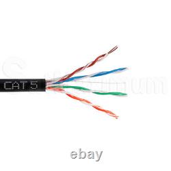 1000ft CAT5 UTP OUTDOOR Ethernet Network Cable 24AWG PE Solid Direct Burial Wire