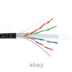 1000ft CAT6 FTP OUTDOOR Ethernet Network Cable 23AWG PE Solid Direct Burial Wire