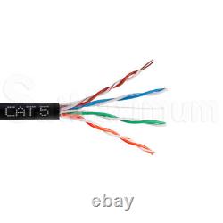 1000ft OUTDOOR Cat5 Cable FTP Ethernet Solid 24AWG PE Network Direct Burial Wire