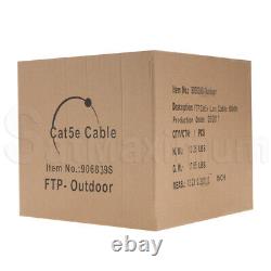 1000ft OUTDOOR Cat5 Cable FTP Ethernet Solid 24AWG PE Network Direct Burial Wire