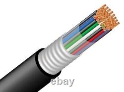 100' 24 AWG 25 Pair PE-89 Outside Plant Direct Burial Telephone Cable Black