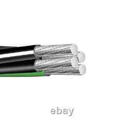 100' 2-2-2-4 Aluminum Mobile Home Feeder Cable Direct Burial Wire 600V