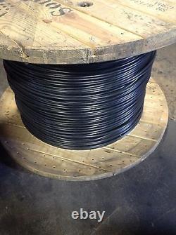 100' 3/0 AWG Aluminum XLP USE-2 RHH RHW-2 Direct Burial Cable Black 600V