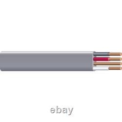 100 Ft. 12/3 Gray Solid CU UF-B WithG Copper Wire Outdoor Direct Burial