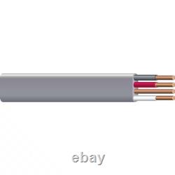 100 Ft. 12/3 Gray Solid CU UF-B WithG Copper Wire Outdoor Direct Burial