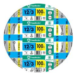 100 Ft. 12/3 Gray Solid CU UF-B WithG Copper Wire Outdoor Direct Burial