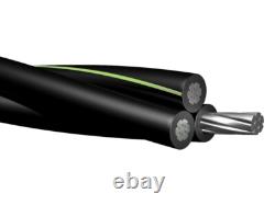 100' Pratt 250-250-3/0 Triplex Aluminum URD Cable Direct Burial Wire 600V