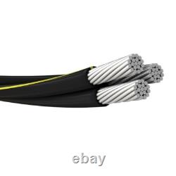 100' Pratt 250-250-3/0 Triplex Aluminum URD Cable Direct Burial Wire 600V