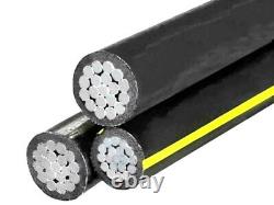 100' Ramapo 2-2-2 Triplex Aluminum URD Underground Direct Burial Cable 600V Wire