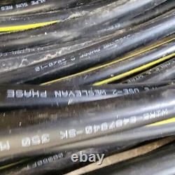 100' Wesleyan 350-350-4/0 Triplex Aluminum URD Wire Direct Burial Cable 600V