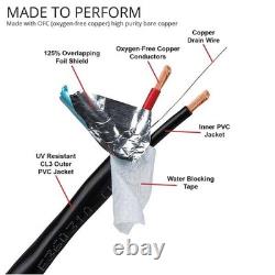 100 ft. 14/2 AWG OFC Shielded Direct Burial Speaker & Lighting Wire UL/CL3