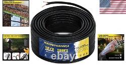 100ft 12/2 Low Voltage Copper Wire Waterproof Direct Burial Landscape Cable