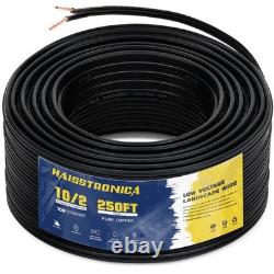 10/2 Low Voltage Landscape Wire 250ft Copper Direct Burial Waterproof Cable