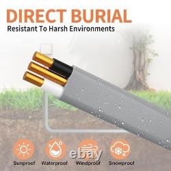 10/2 UF-B 50FT Solid Copper Underground Feeder Direct Burial Cable 600V