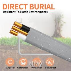 10/2 UF-B Wire 250FT Pure Copper Direct Burial Cable, Sunlight & Moisture Resist