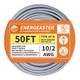 10/2 Uf-b Wire 50 Ft Pure Copper Direct Burial Cable, Sunlight & Moisture Resist