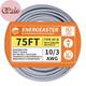 10/3 Uf-b 75ft Solid Underground Feeder Direct Burial Cable