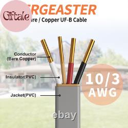 10/3 UF-B 75FT Solid Underground Feeder Direct Burial Cable