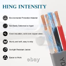 10/3 UF-B Wire 50FT 100% Copper 10AWG Direct Burial Electrical Cable for Indoo