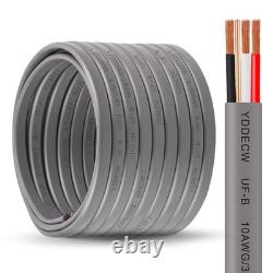 10/3 UF-B Wire 50FT 100% Pure Copper 10AWG 3 Connector Direct Burial Electr