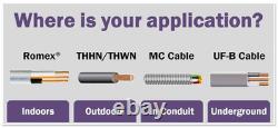 10/3 UF-B Wire, Underground Feeder and Direct Earth Burial Cable (75ft Cut)