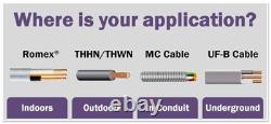 10/3 UF-B Wire, Underground Feeder and Direct Earth Burial Cable (75ft Cut)