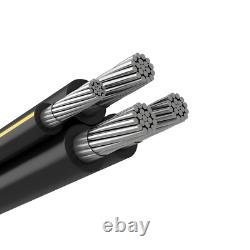 1250' Dyke 2-2-2-4 Aluminum URD Underground Direct Burial Cable (115 Amp) 600V