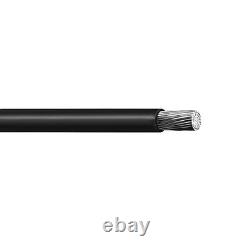 125' 1/0 AWG Aluminum XLP USE-2 RHH RHW-2 Direct Burial Cable Black 600V