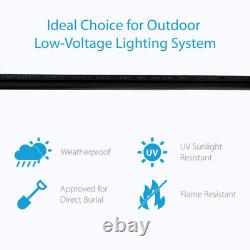 12AWG 2-Conductor Direct Burial Wire for Low Voltage Lighting, 265Ft