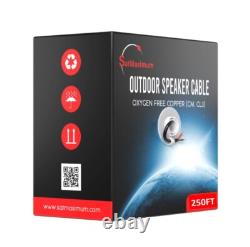 12AWG Outdoor Speaker Cable CL3 OFC Direct Burial Bulk Wire 250ft/500ft Lot