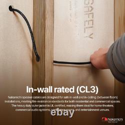 12/2 (100-Foot) In-Wall & Direct Burial (UL CL2 CL3 Rated) Oxygen-Free Copper O