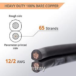 12/2 Low Voltage Landscape Lighting Copper Wire Outdoor Direct Burial 12