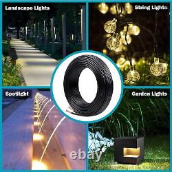 12/2 Low Voltage Landscape Lighting Wire, Outdoor Direct Burial Cable, 250 Feet