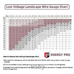 12/2 Low Voltage Landscape Lighting Wire, Outdoor Direct Burial Cable, 250 Feet