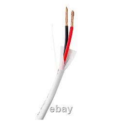 12/2 Speaker Wire 100Ft Outdoor Rated CL2/CL3 Direct Burial Oxygen Free, White