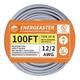12/2 Uf-b 100ft Solid Underground Feeder Direct Burial Cable Uv & Moisture