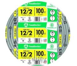 12 2 UF B Wire 100 ft Ground Direct Burial Underground Outdoor Electrical Cable