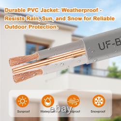 12/2 UF-B Wire 10FT 12 Gauge Direct Burial Electrical Cable 100% Pure