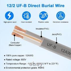 12/2 UF-B Wire 150FT 12 Gauge Direct Burial Electrical Cable 100% Pure Copp