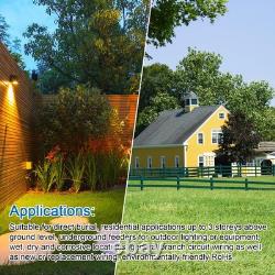 12/2 UF-B Wire 75FT 100% Pure Copper 12AWG 2 Connector Direct Burial Electr