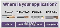 12/2 UF-B Wire, Underground Feeder and Direct Earth Burial Cable (150Ft Cut) C