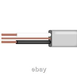 12/2 UF-B Wire, Underground Feeder and Direct Earth Burial Cable 75ft, Gray