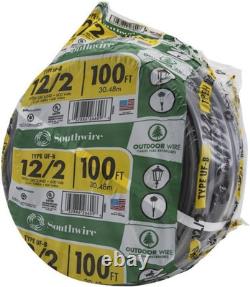 12/2 UF B Wire with Ground, 100ft Direct Burial Cable, 600V