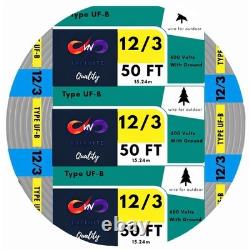 12/3 UF-B Electrical Copper Wire 12 AWG 3 Connector Direct Burial Electrical