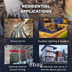 12/3 UF-B Electrical Copper Wire 12 AWG 3 Connector Direct Burial Electrical